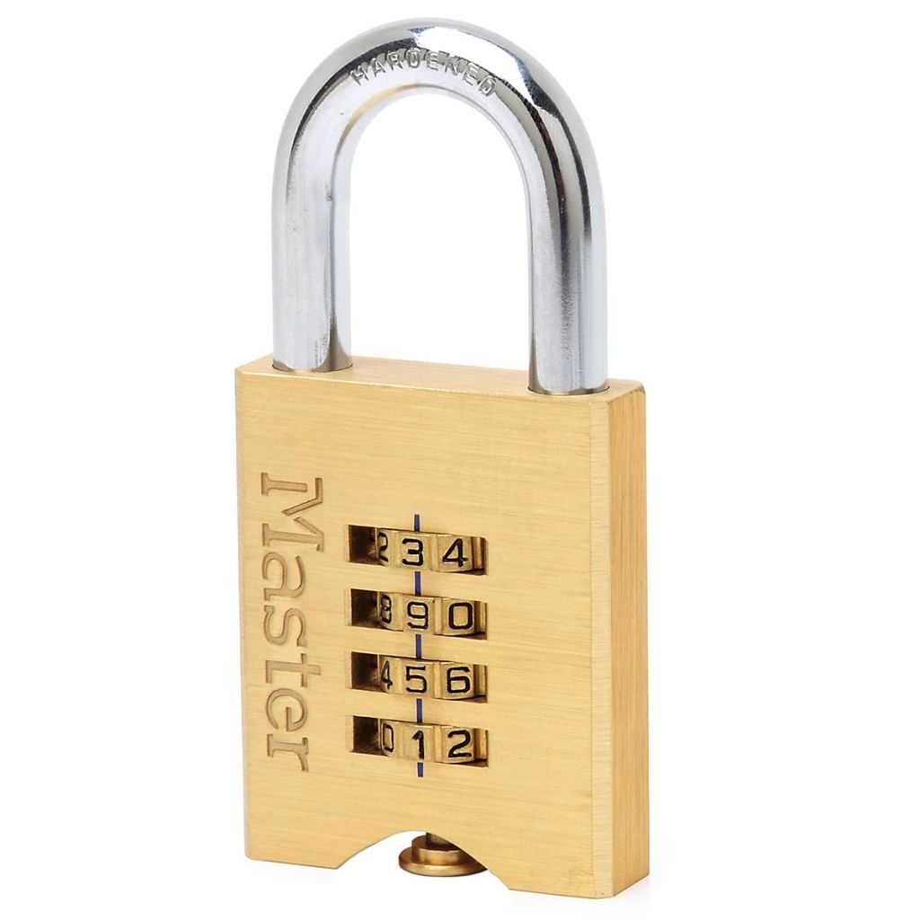 MASTER LOCK Vorhangschloss 651 EURD Zahlenschloss, 50 mm, Messing SB
