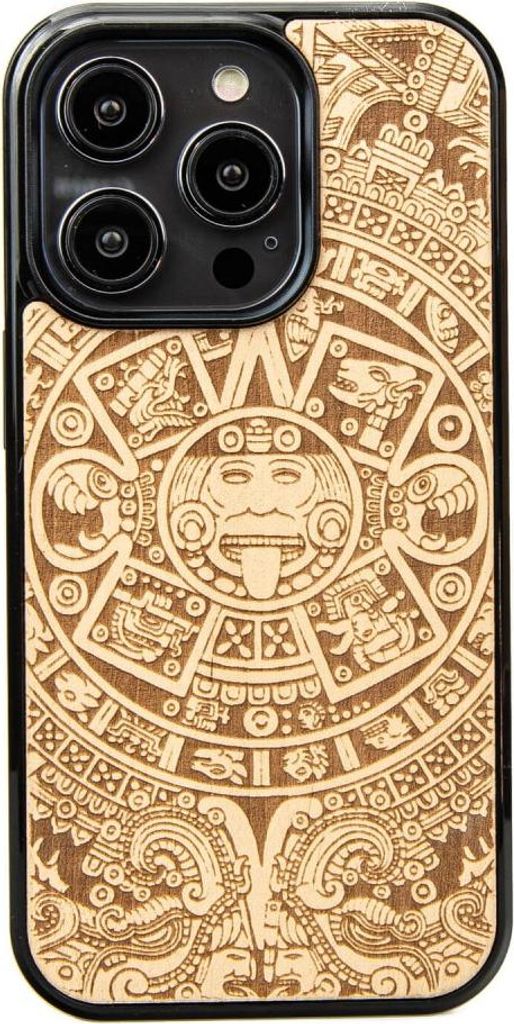 Bewood Holzhülle für iPhone 14 Pro AZTEC CALENDAR ANIEGRE