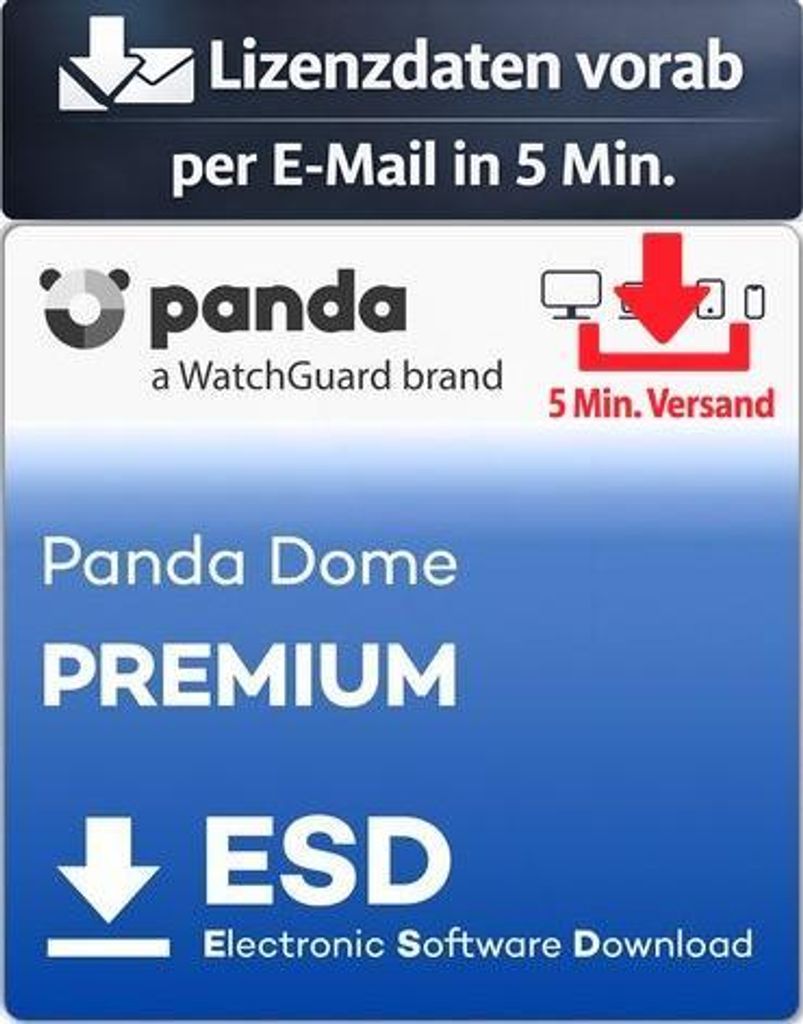 Panda Dome Premium MD (1 User - 3 Jahre) ESD Antivirus Sicherheit 5 Min. Versand als Download per Mail