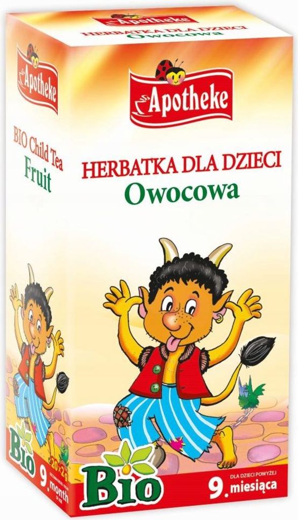 A product box for children's tea.