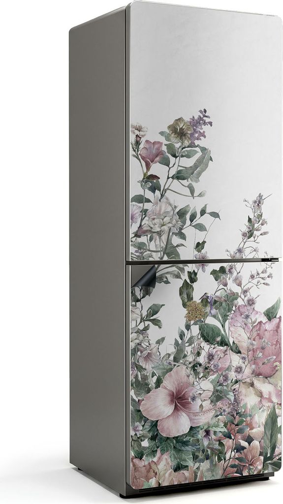 Blumenmuster in der Natur – Magnetische Kühlschrank Abdeckung – Dekorfolie magnetisch Küche – Kühlschrank Magnet Deko – selbstklebende M...