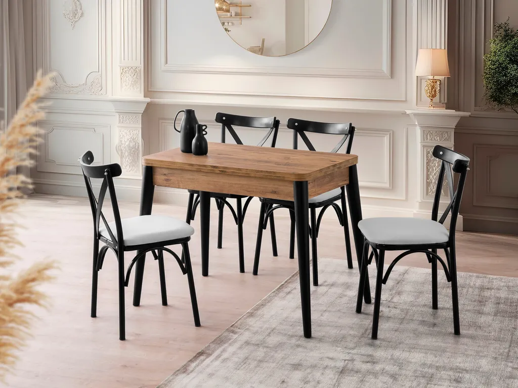 Petite table extensible 100cm Pin Atlantique pour optimiser l'espace