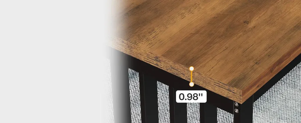 Table industrielle stable et robuste 180 cm bois chocolat noir - 11