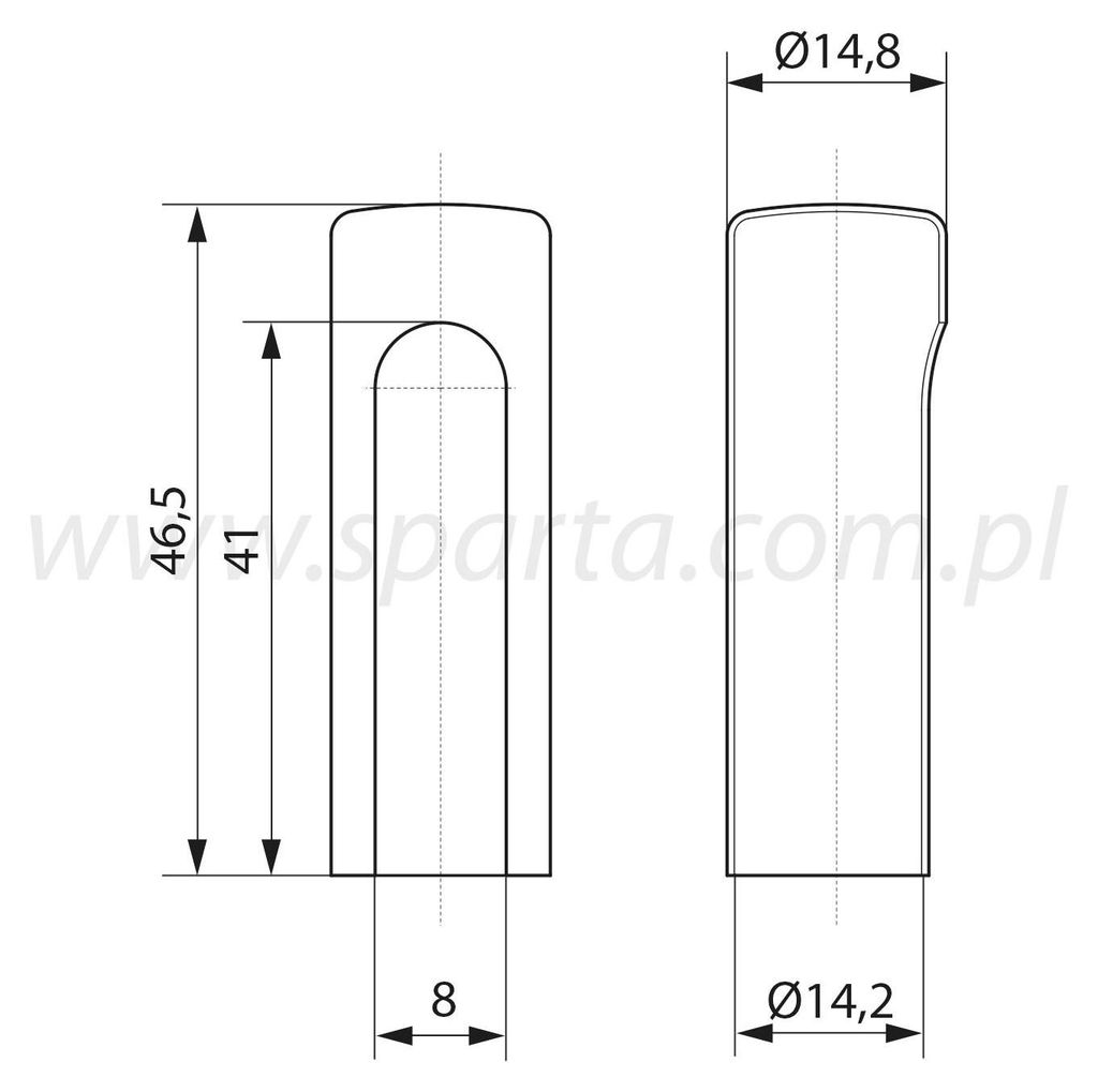 NP14GAL Flache Stecknuss 14 mm Gold Aluminium