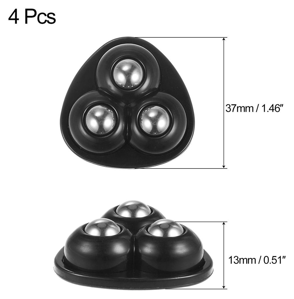 4 Stš¹ck Selbstklebende Mini-Rollen Universalrad 360¡ã Drehung Klebrige Schwenkrolle fš¹r Kš¹chenger?te Aufbewahrungsboxen Kaffeemaschinen,...