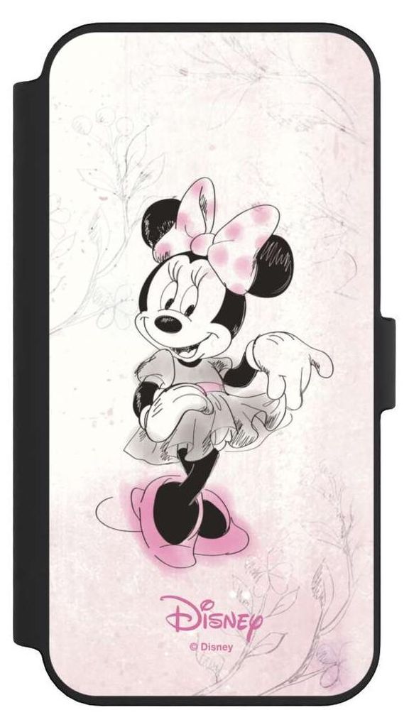 NIVOCASE Klapphülle für Apple iPhone 14 Pro Max Handyhülle aus Kunst Leder NIVOflip schwarz Disney Minnie Mouse Vintage