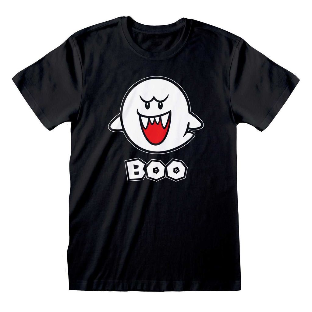 Nintendo Super Mario - Boo - Black T-Shirt - Größe L