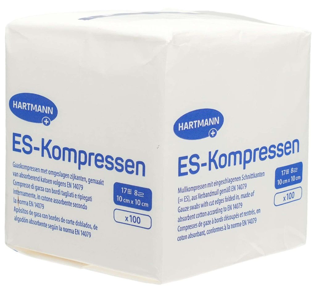 ES-Kompressen, 10 x 10 cm, niet steriel. Steriele Productafbeelding 