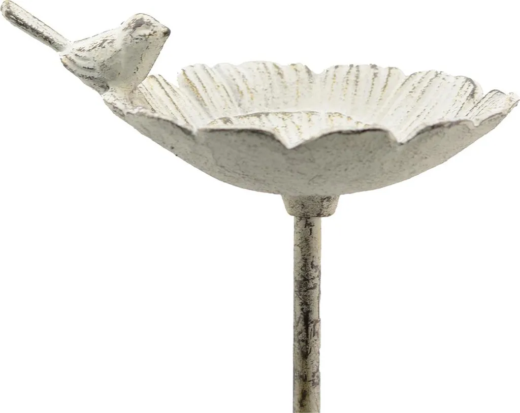 Bain d'oiseaux blanc 100 cm : Solution anti-rouille pour votre jardin - 2