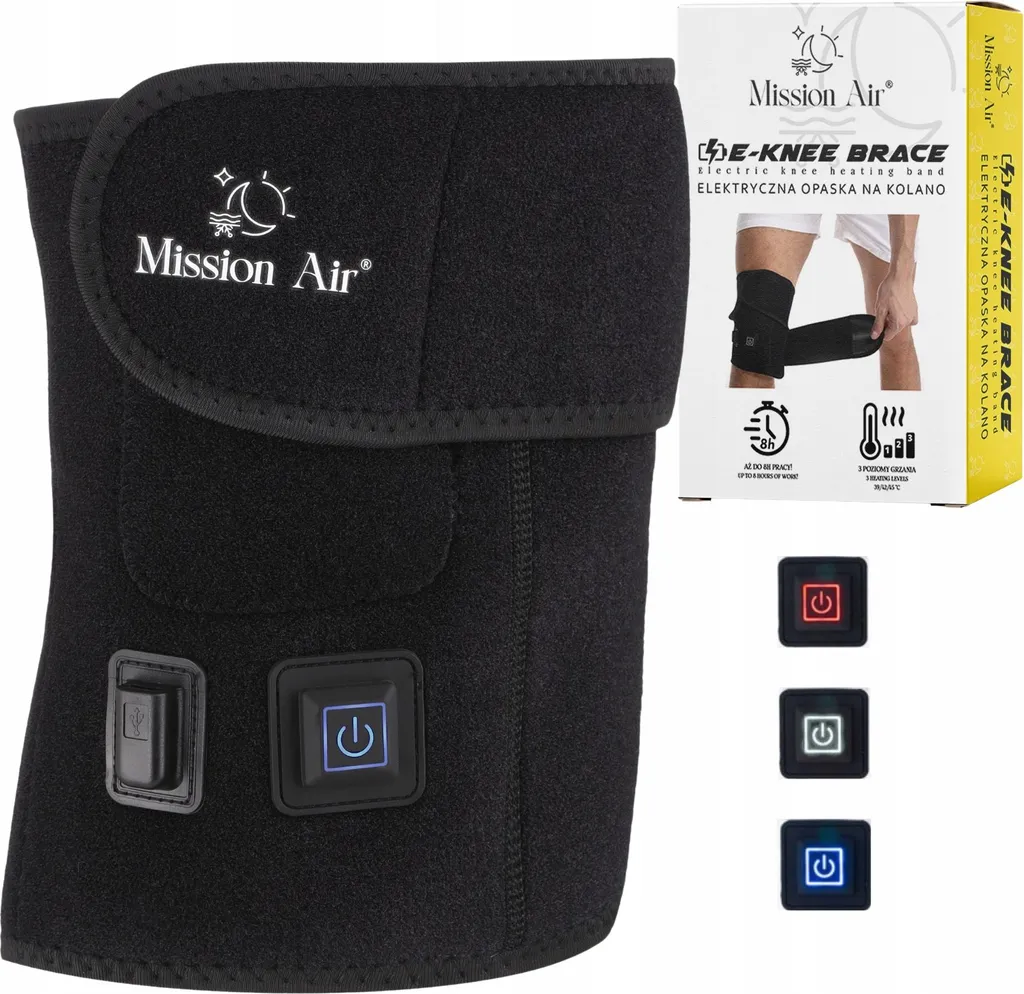 E-Knee Genouillère Chauffante Électrique USB - Orthèse de Maintien Genou