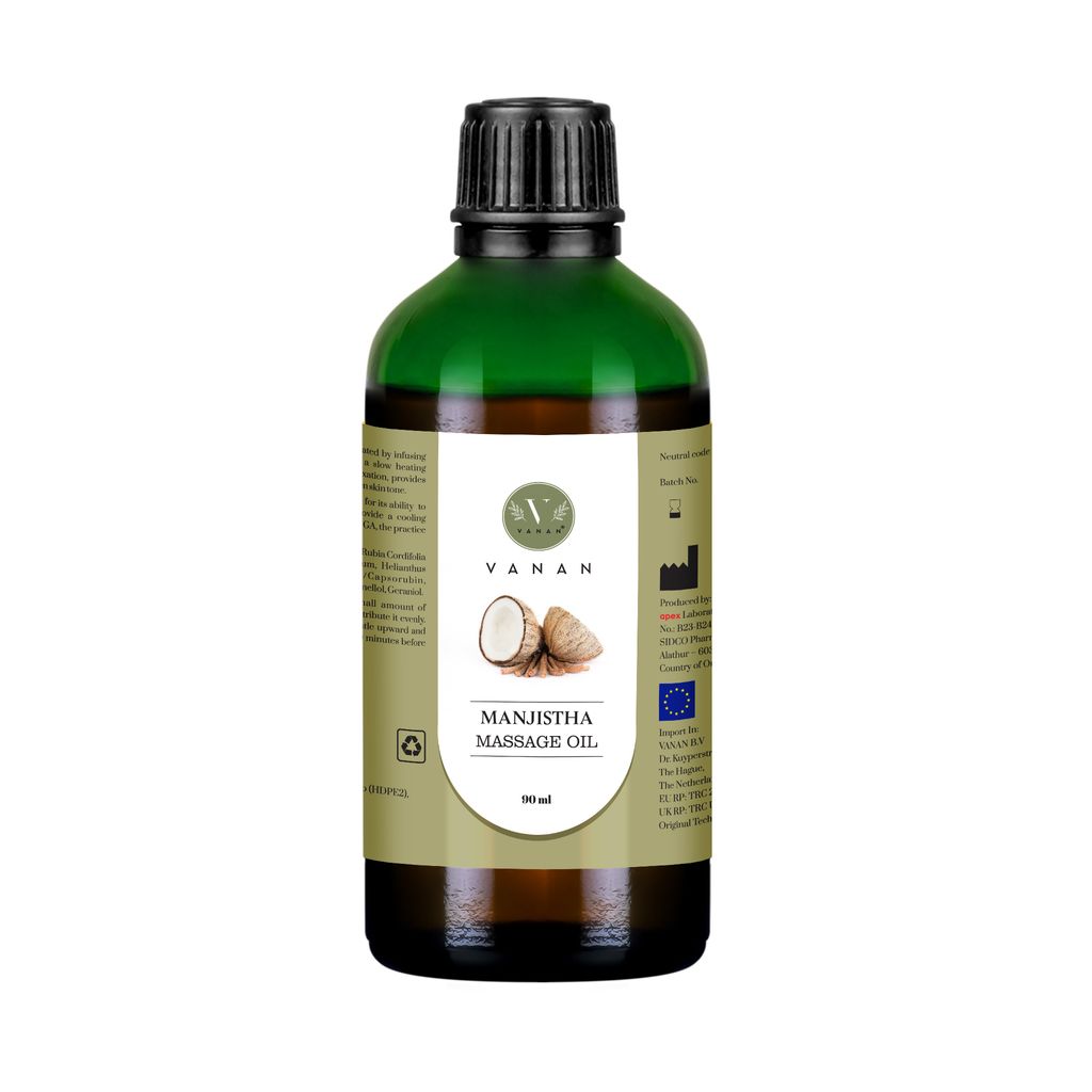 Manjistha Massageöl – 90 ml | Natürliche beruhigende und aufhellende Hautpflege