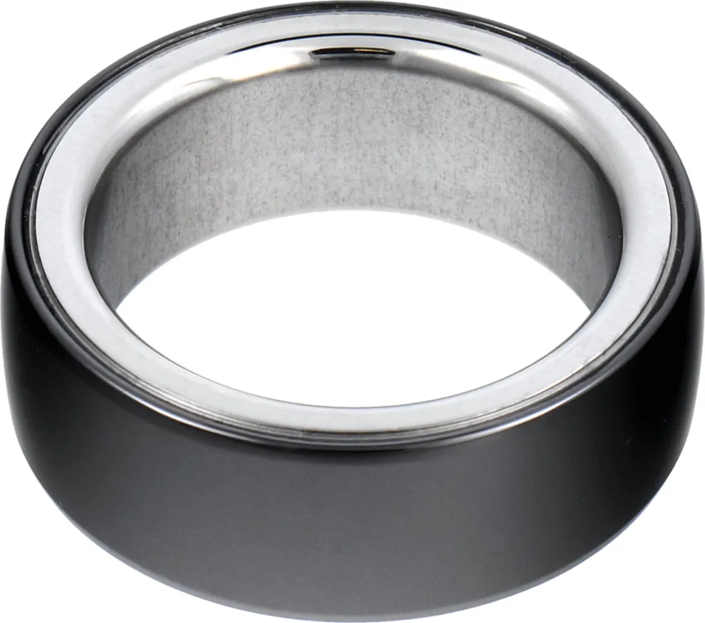 Smart Ring R8 Anneau de Suivi Sommeil et Sport Céramique Noir 18mm