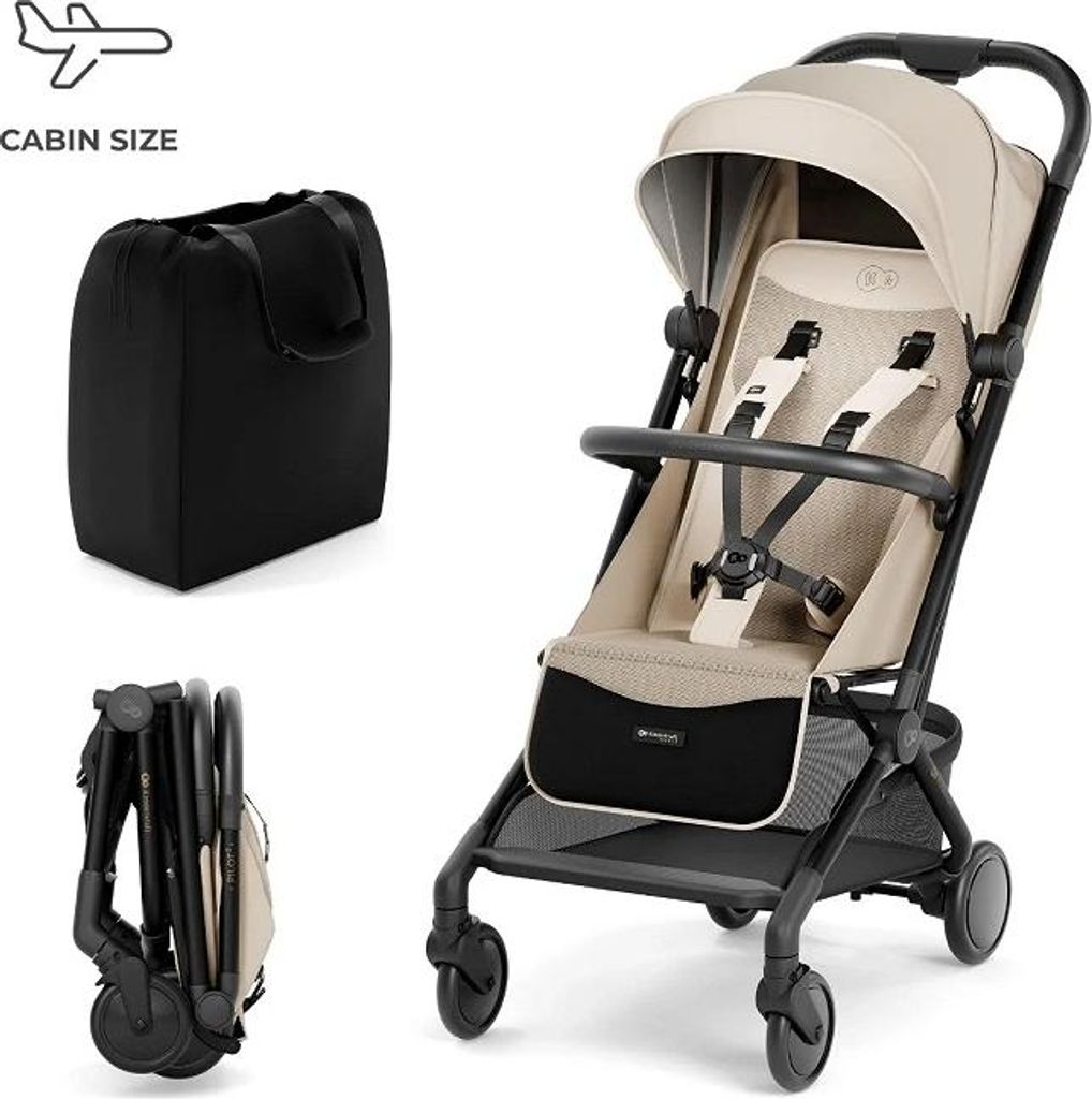 Kinderkraft PILOT 2, passeggino ultraleggero beige, ideale Immagine del prodotto 