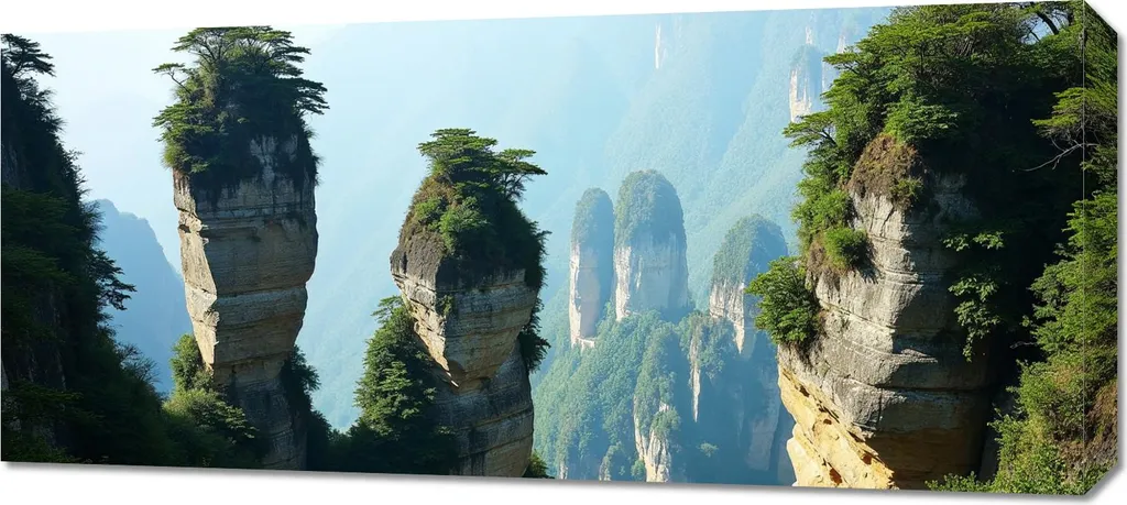 Tableau Panorama Rocheux sur toile 90x40 cm pour salon ou chambre à coucher