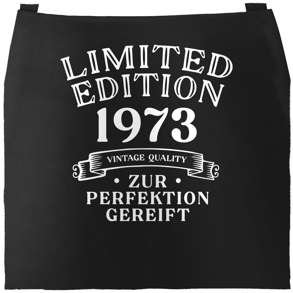 Kochschürze mit Spruch Limited Edition Geschenk Geburtstag Mann Jahreszahl anpassbar SpecialMe schwarz unisize
