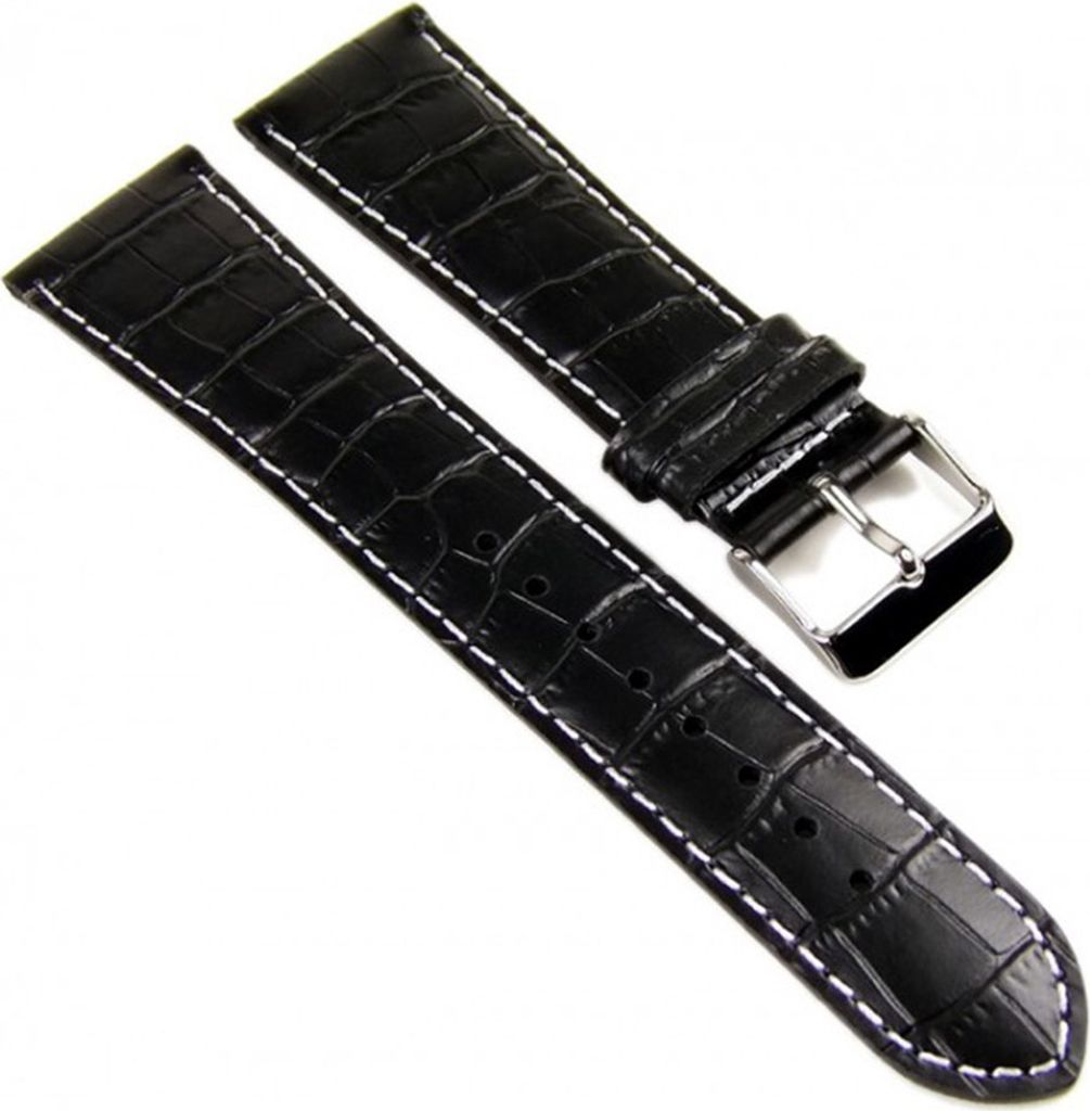 Casio Ersatzband Uhrenarmband Leder Band schwarz 24mm MTP-1341L-7 MTP-1341L-1