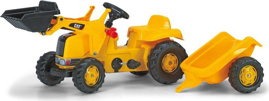 rolly toys Kid CAT Trettraktor mit Schaufellader und Anhänger, Maße: 161x47x55 cm; 02 328 8