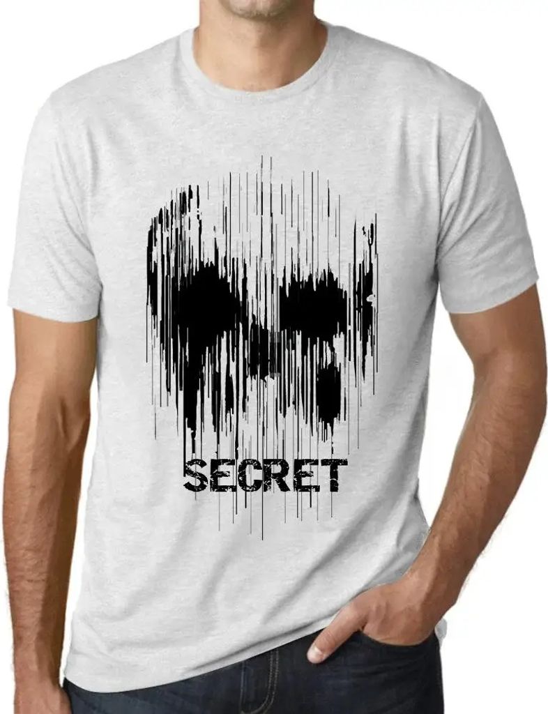 Herren Grafik T-Shirt Geheimnis des Schädels – Skull Secret – Öko-Verantwortlich Vintage Jahrgang Kurzarm Lustige Druck Geburtstag Geschenk Mann