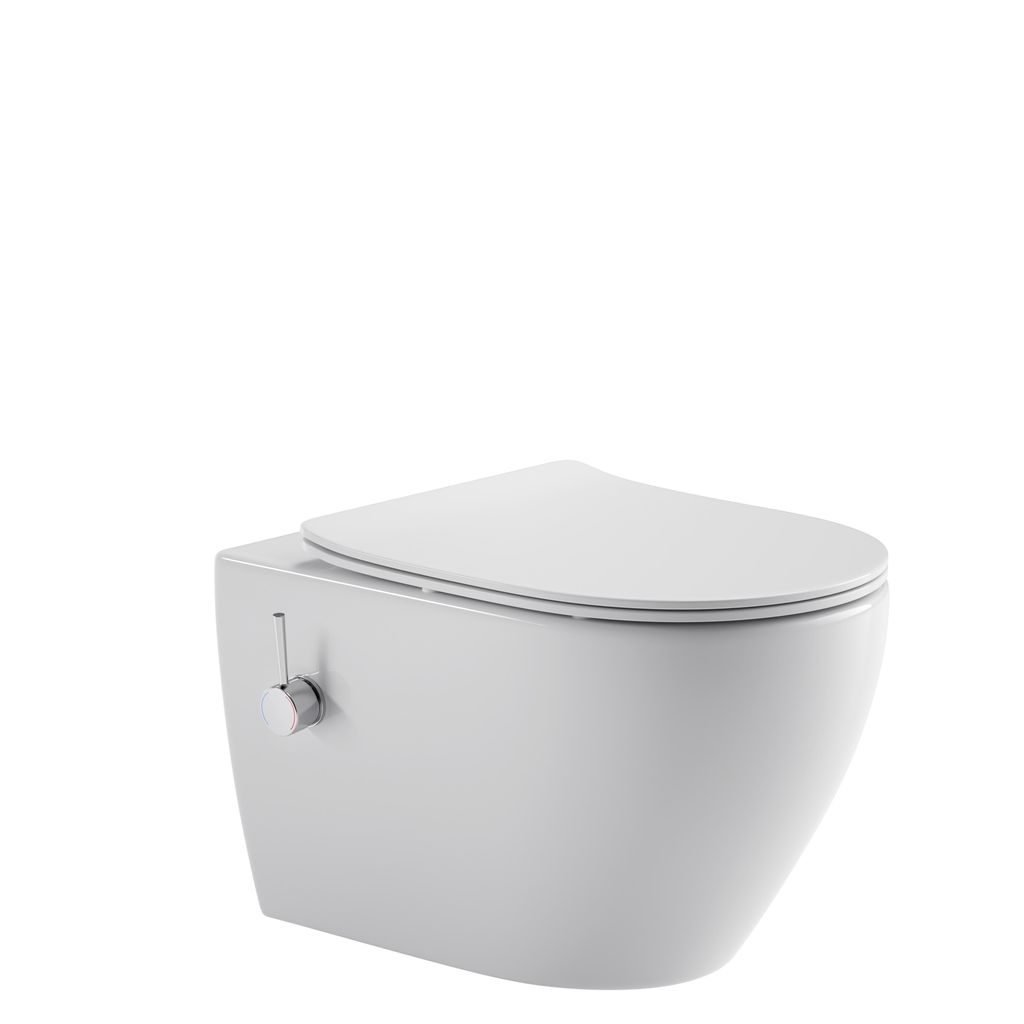 sanicomfort NERI Dusch-WC-Set, wandhängend, spülrandlos, Produktbild 