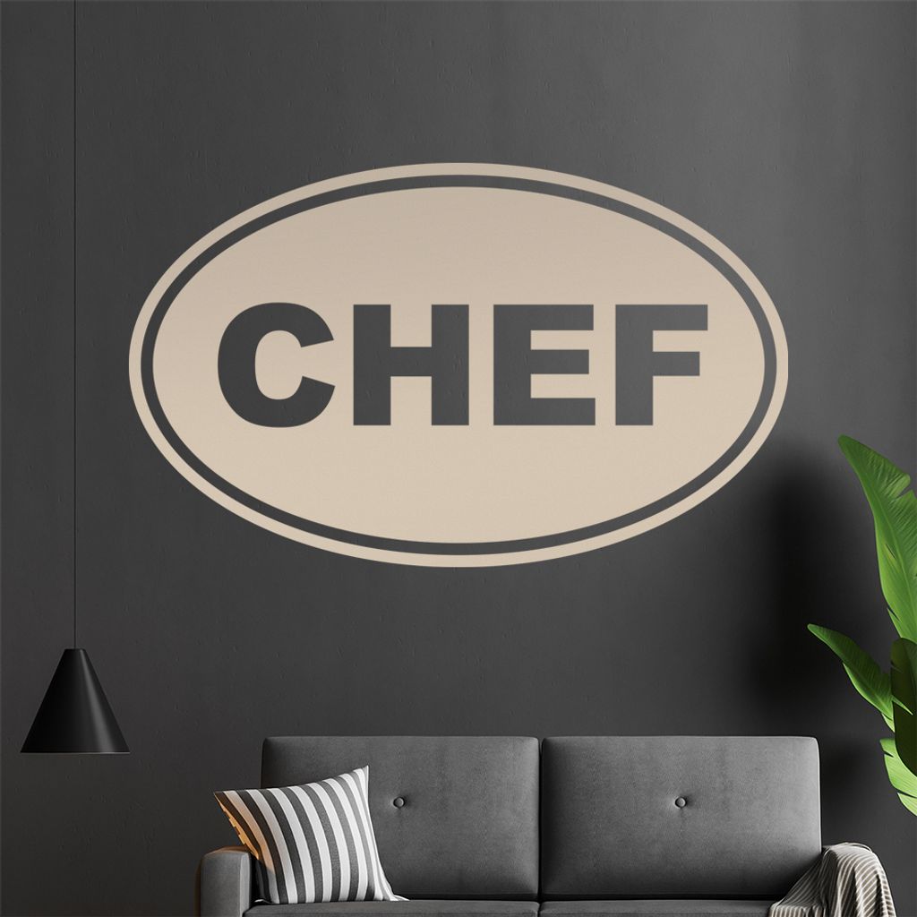 chef Wandtattoo in 6 Größen - Wandaufkleber Wall Sticker - Dekoration, Küche, Wohnzimmer, Schlafzimmer, Badezimmer