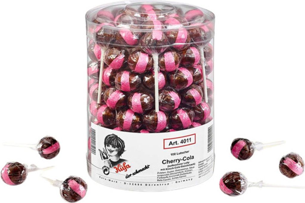 Küfa Cherry Cola Lutscher mit Kirsch Cola Geschmack 100 Produktbild 