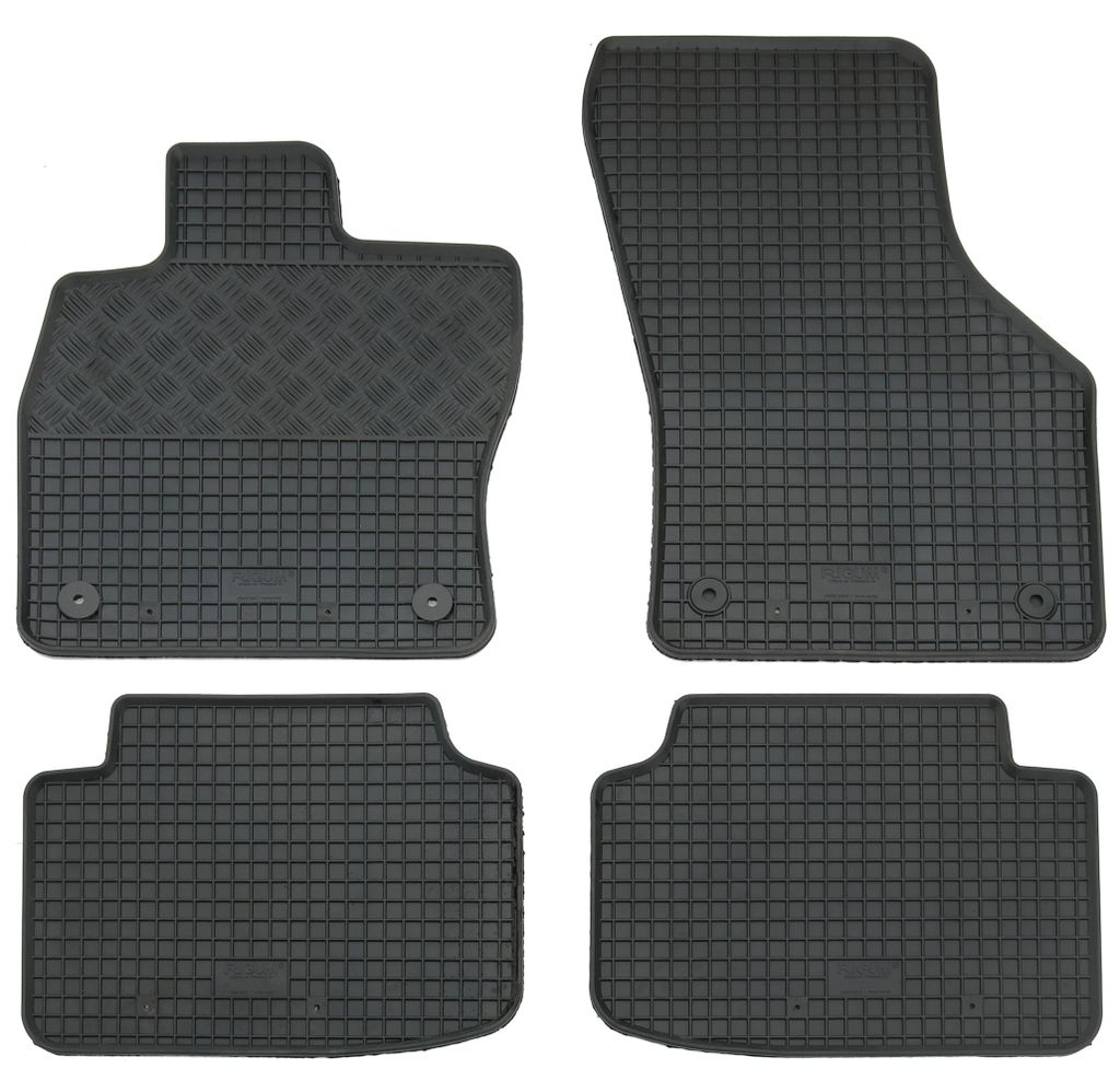 Rigum Gummi Fußmatten Set für Skoda Octavia 3 5E + Octavia 4, 4-teilig, schwarz