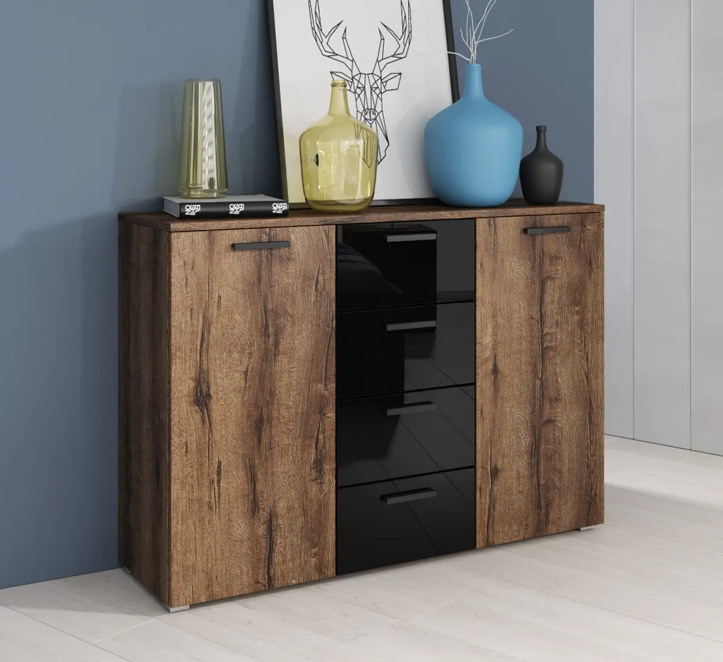 Commode élégante à deux portes SÁRA en bois blanc pour votre chambre - 5