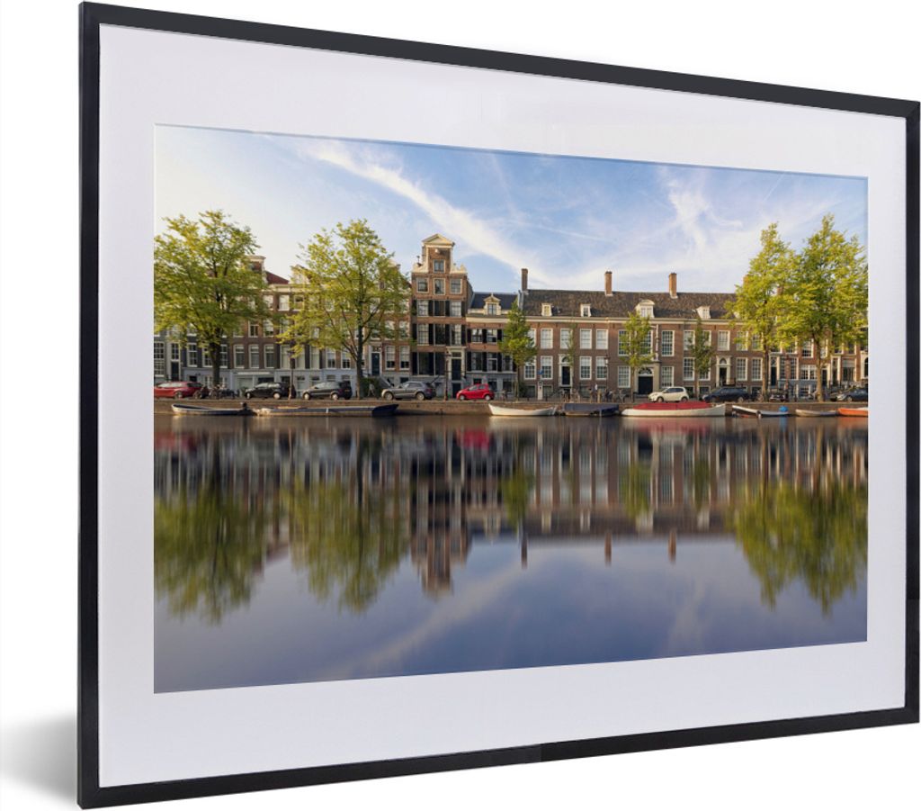 MuchoWow MuchoWow Gerahmtes Poster Prinsengracht im Zentrum von Amsterdam 40x30 cm - Poster mit zchwarzem Bilderrahmen - Bilderrahmen - Poster ...