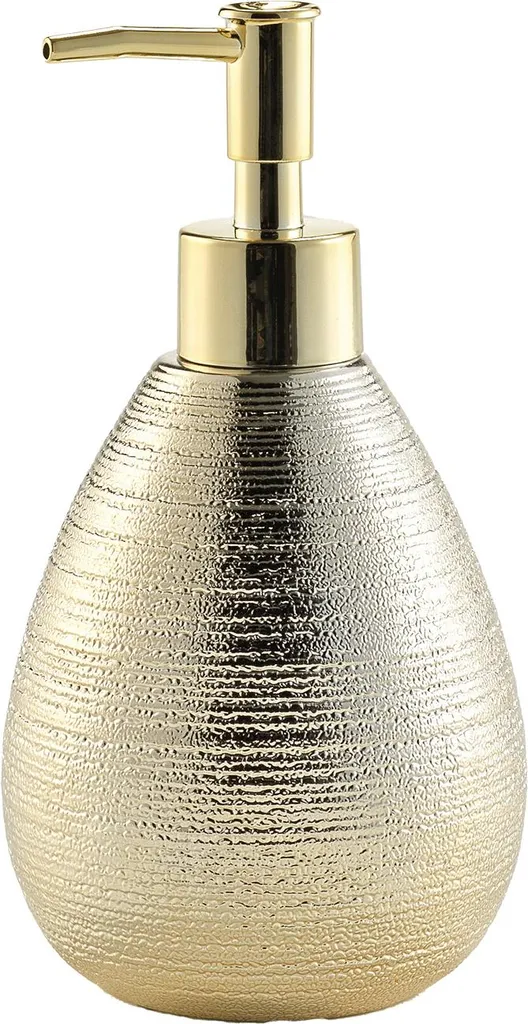 Dispenser con pompa dorata, TRESOR, 9 x 17 cm