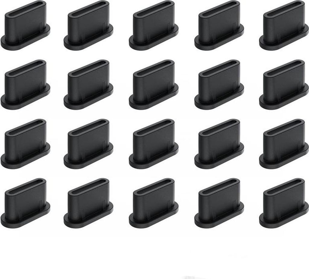 20 Stück USB-C-Staubschutzstecker, Silikon-Staubschutzsteckerabdeckung, kompatibel mit iPhone 15 16 Pro Max, Samsung Galaxy Google Pixel
