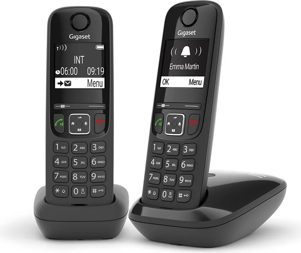 Sistema Cordless Gigaset AS690A Duo Black per Ufficio e Home Working