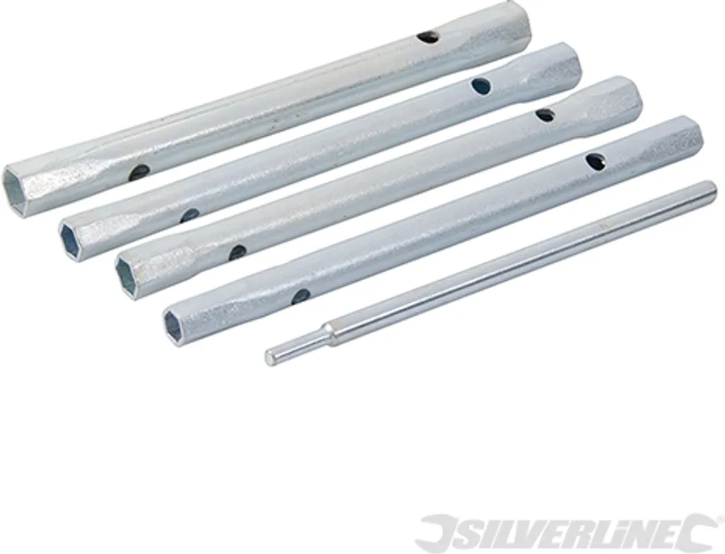 Silverline - Chiave a bussola monoblocco, set da 5 pezzi