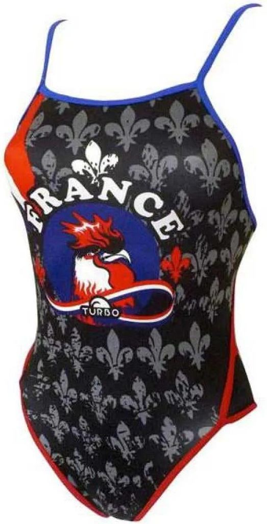 Turbo France Coq 895682 Badeanzug Schwarz XL Damen Schwarz XL