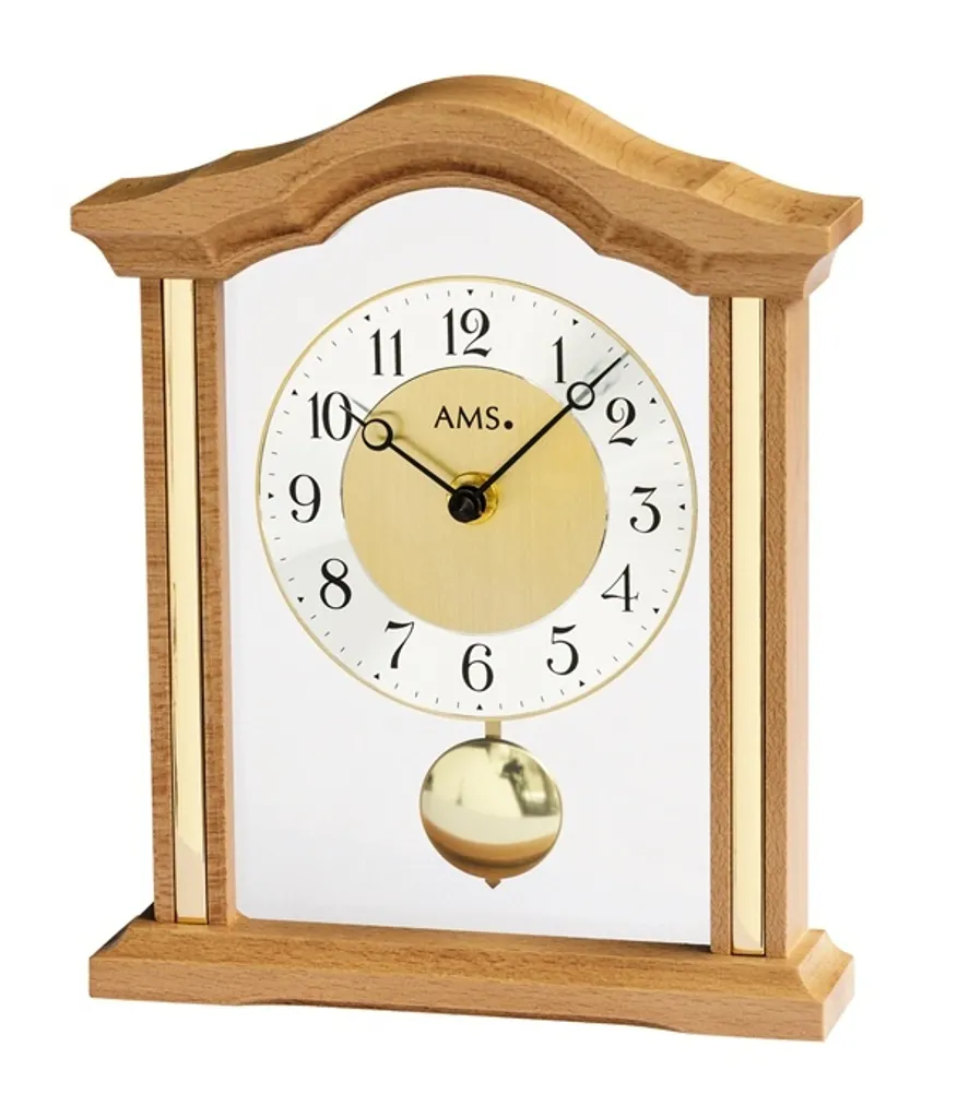 Pendule AMS T1174/18 à mouvement quartz avec cadran en verre minéral