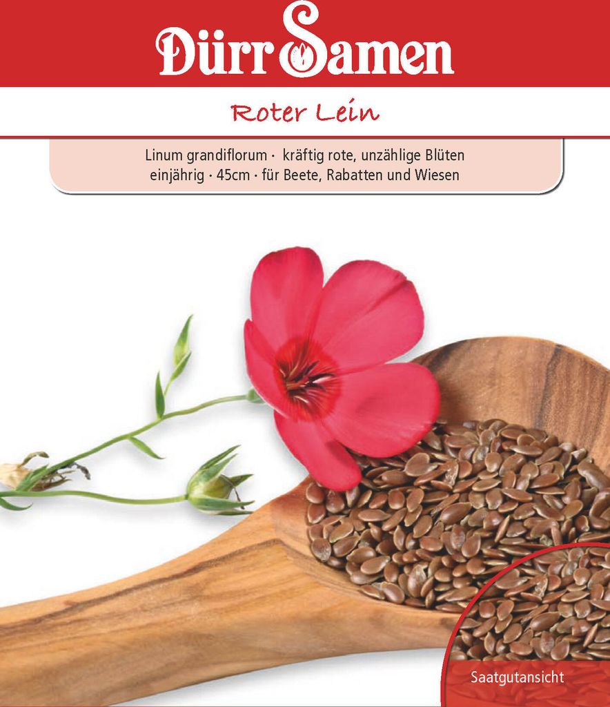 Dürr-Samen - Roter Lein einjährig 45 cm - Saatgut - 4206