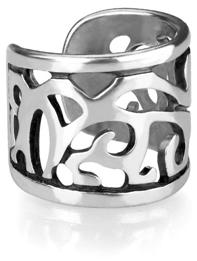 Ear Cuff Ohrklemme „Cut Out“ Silber Produktbild 