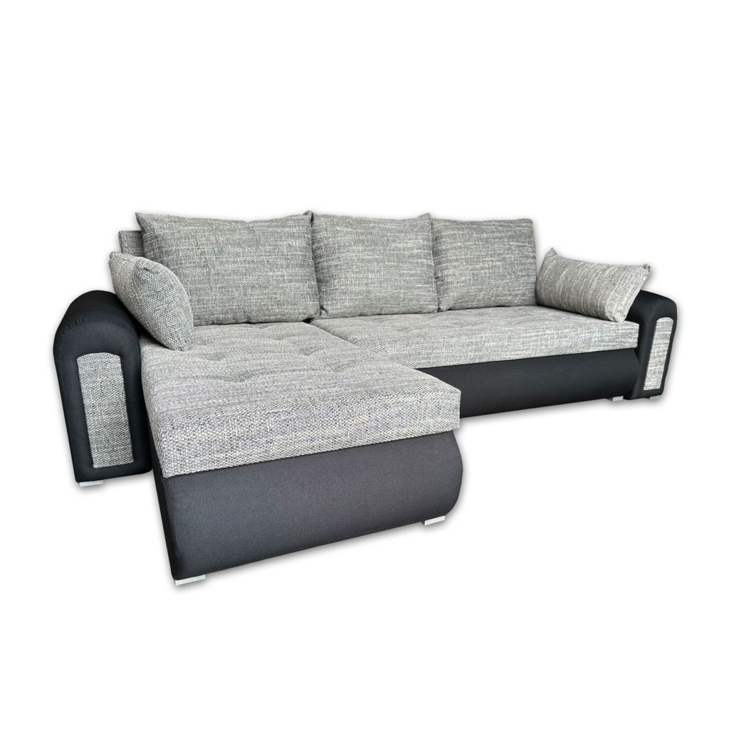 Relax-Ecksofa mit Schlaffunktion und Bettkasten in grau und Produktbild 8