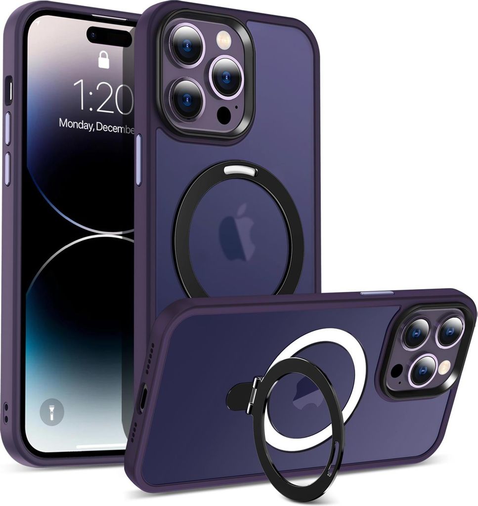 Hybrid Luxury Case für iPhone 13 Pro Max Hülle Magnetring für MagSafe Schutzhülle