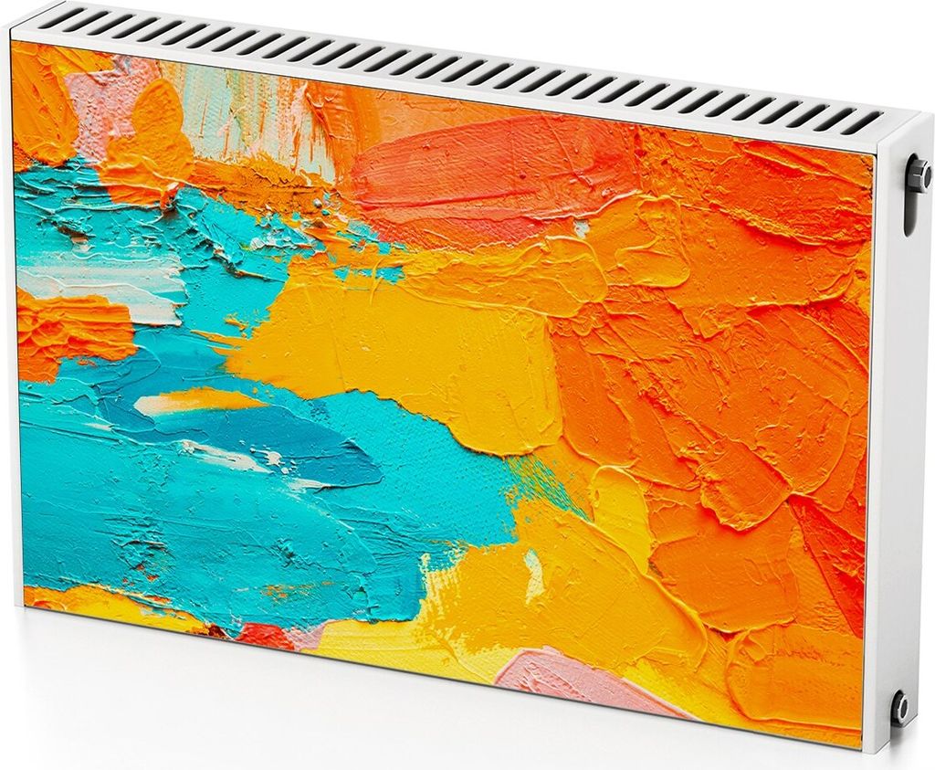 Herbstfarben – Magnetische Heizkörperabdeckung – 90x60 cm – Magnet Heizkörperabdeckung – 3D Würfel – Heizkörperverkleidung – Magnet...