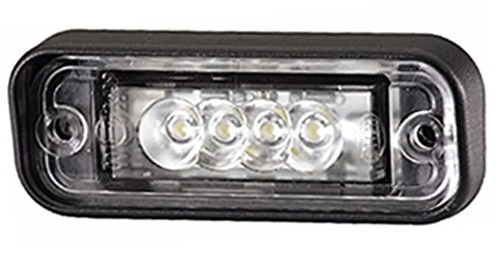 Luce targa HELLA LED nero 12V/24V | Illuminazione targa professionale