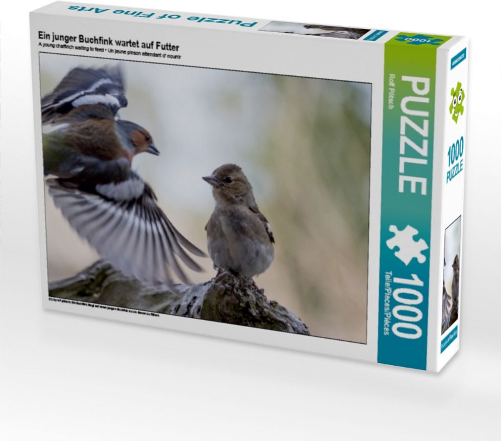 Calvendo Ein junger Buchfink wartet auf Futter 1000 Teile Puzzle quer 640x480mm, Pötsch Rolf; 7303055