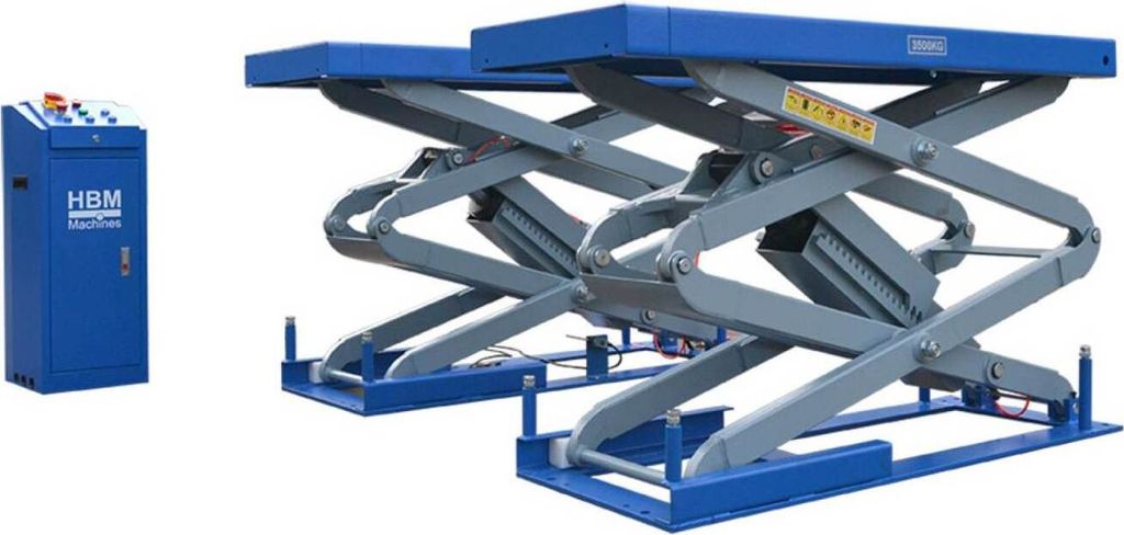 HBM Vstavaný hydraulický nožnicový zdvihák s pneumatickým Obrázok produktu 