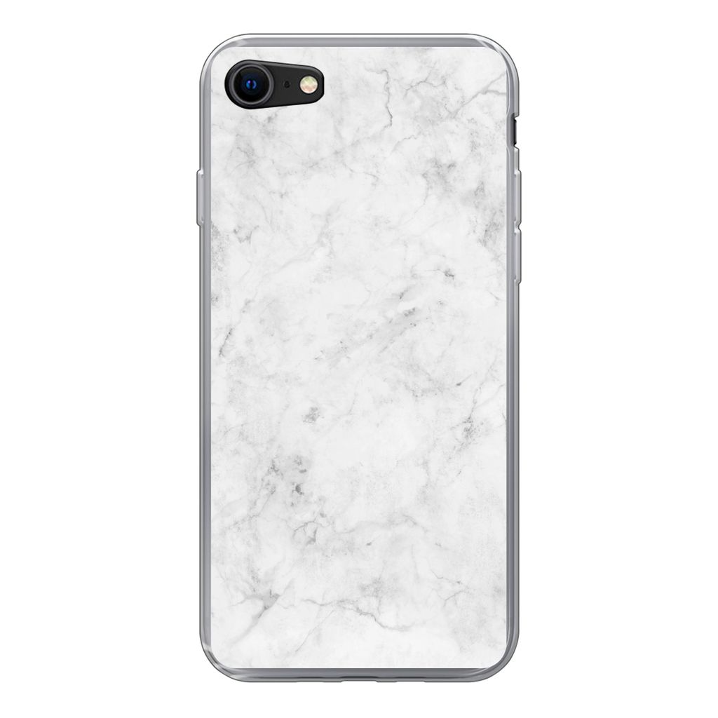 MuchoWow Handyhülle Schutzhülle Hülle für iPhone SE 2022 Marmor - Muster - Luxus Silikon Softcase Handy Hülle - Schutzhülle