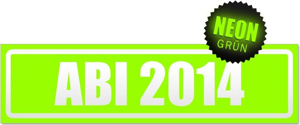 Abi Motiv 2014 invertiert Magnetschild Schild magnetisch