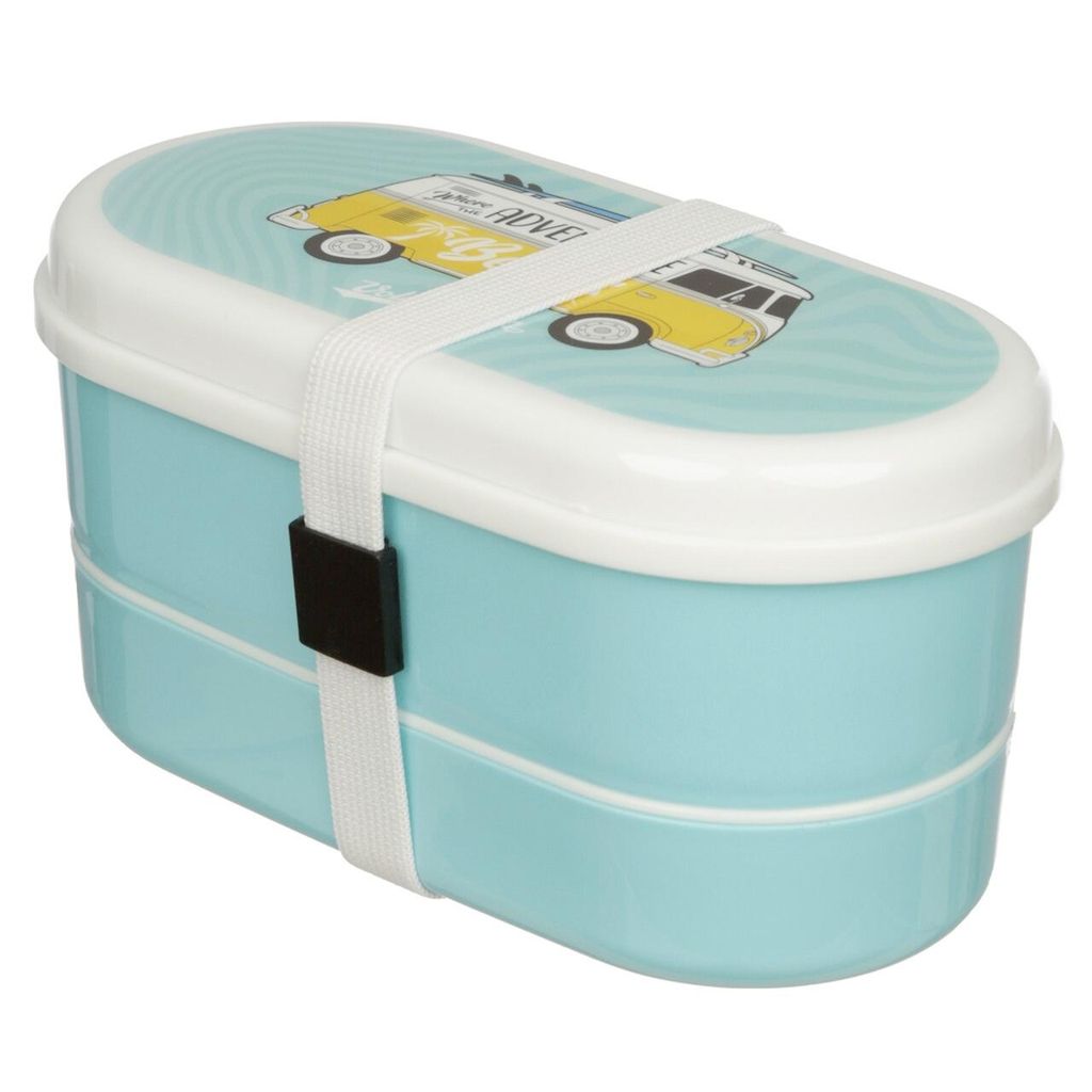 Gestapelte Bento Box Lunchbox mit Gabel & Löffel - Produktbild 
