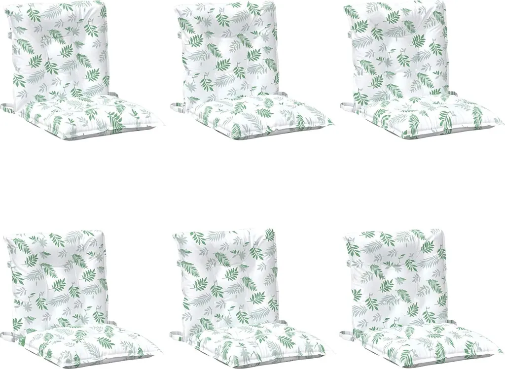 Coussins de Jardin Blancs 100x50 cm pour Mobilier d'Extérieur - Lot de 6