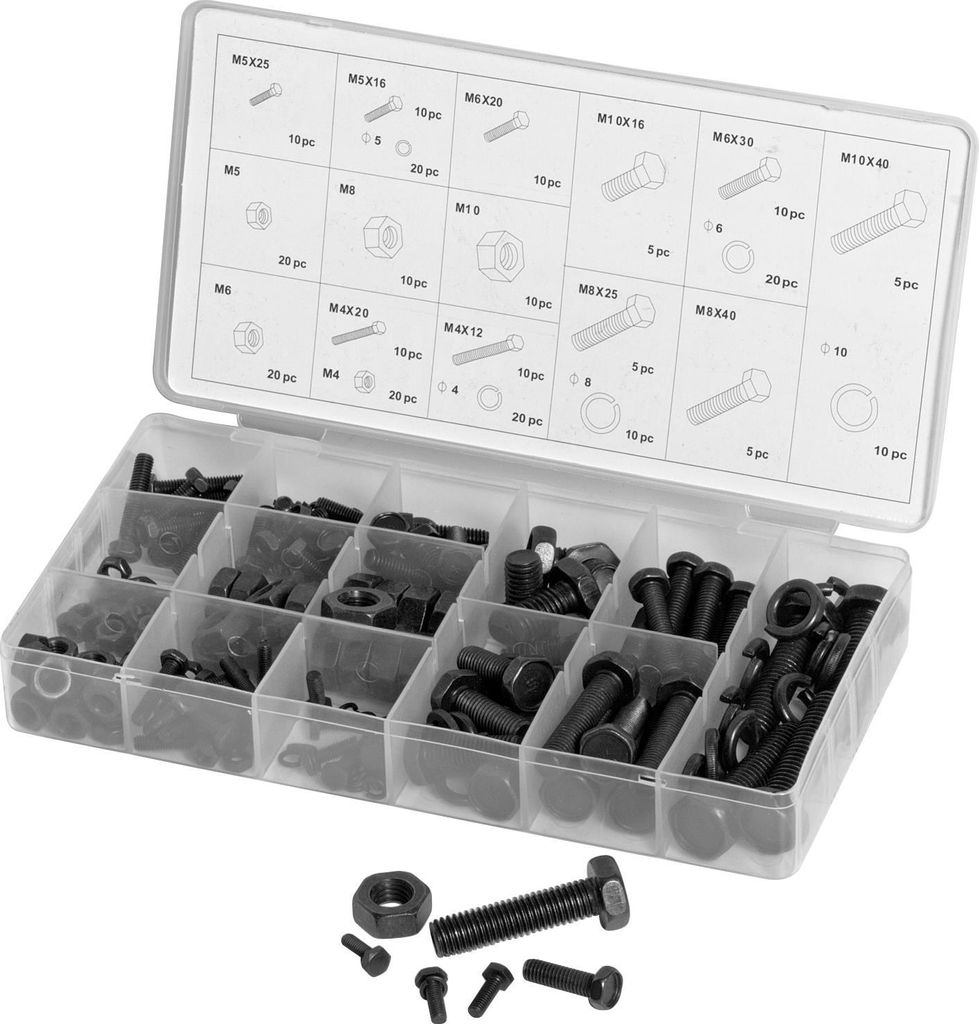 Hi-Q Tools Sechskantschrauben-Set 240tlg. Metrisch bei POLO Produktbild 