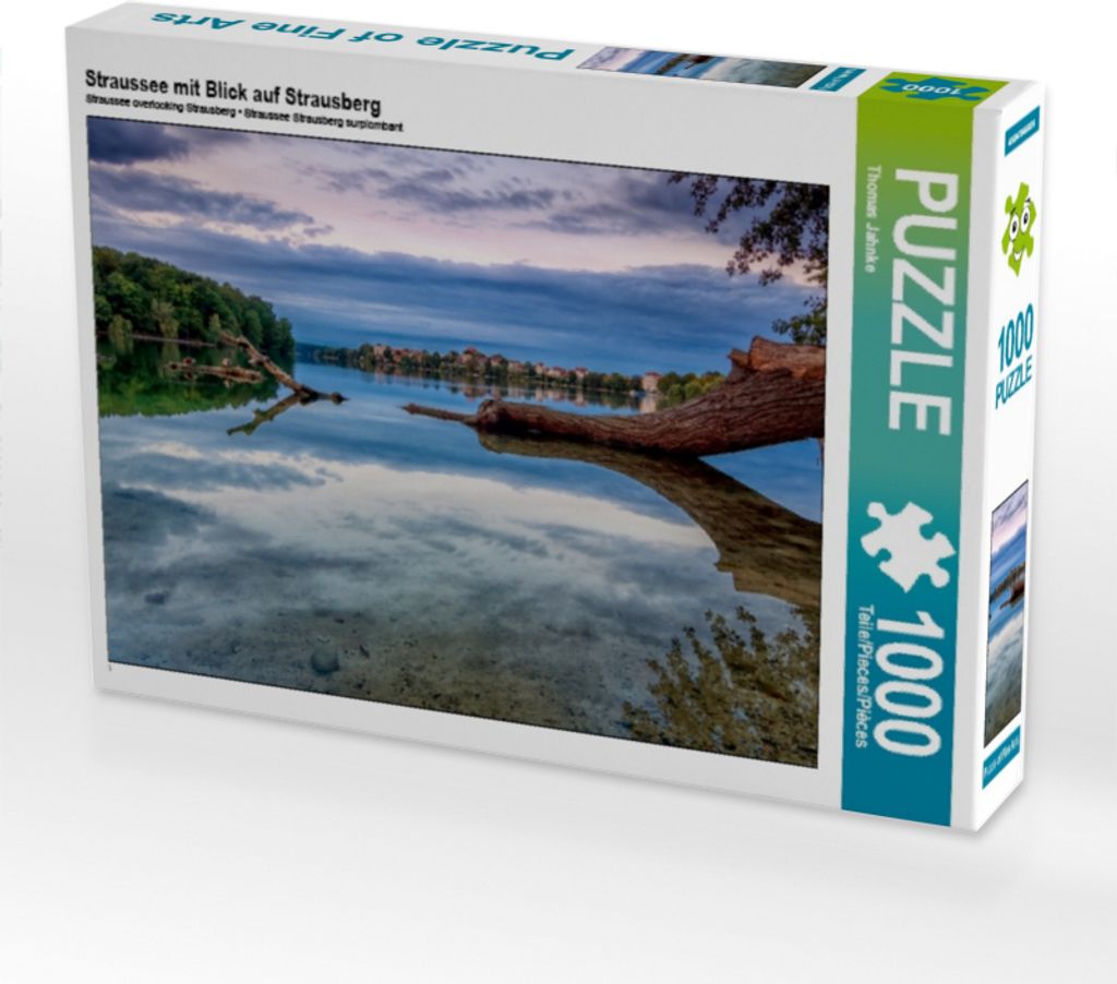 Calvendo Straussee mit Blick auf Strausberg 1000 Teile Puzzle quer 640x480mm, Jahnke Thomas; 7428414