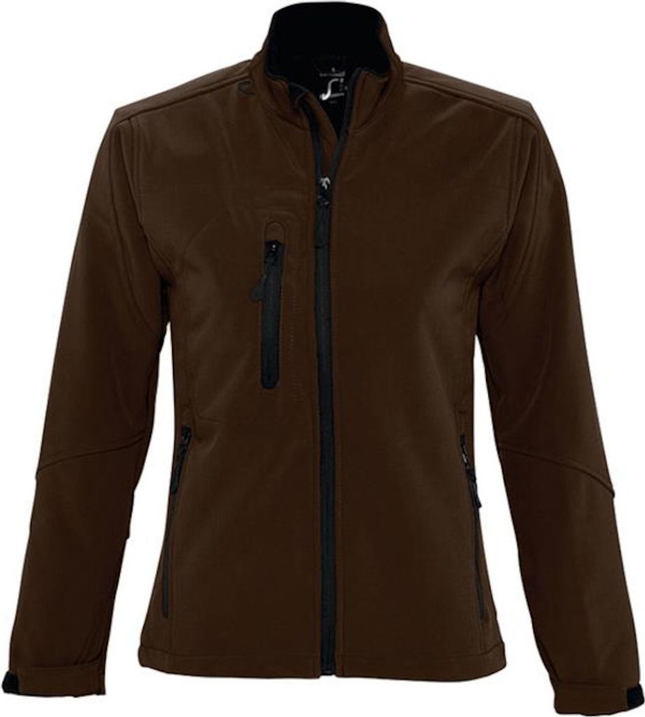 SOLS Damen Roxy Softshell-Jacke, atmungsaktiv, winddicht, wasserabweisend PC348 (S) (Dunkelbraun)