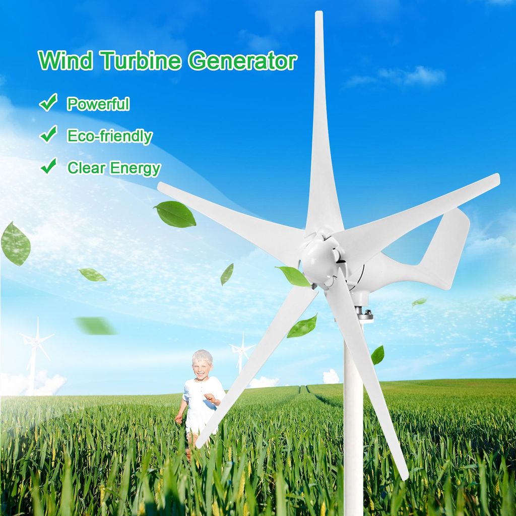 12 V 1200W Windgenerator mit Ladegeräte Controller 5 Blades Typ MinityPe Turbine Kit klare Energiewindmühle für Heimstraßen Boote